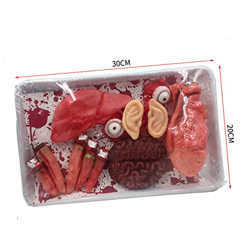 VICASKY 2 Boxen Halloween Gruseliges Organset Teiliges Realistisches Menschliches Organ Deko Requisit für Party Horror Dekoration und Scherzartikel für Halloween Veranstaltungen von VICASKY