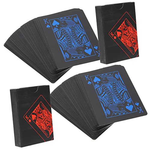 VICASKY 2 Boxen wasserdichte Spielkarten Erwachsene Poker Partyversorgung gedruckte Karten Familienspiel Kartenspiel Party Gefälligkeiten Brettspiele Partygeschenk Plastik von VICASKY