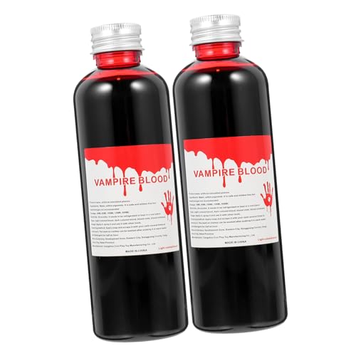 VICASKY 2 Make-up-Fake-Plasma Vampire Blut Halloween-Partygeschenk gefälschtes Blutspray Reißzähne Halloween schminke Halloween Make up Halloween Kunstblut Halloween-Make-up-Zubehör Wasser VICASKY 2 Make-up-Fake-Plasma Vampire Blut Halloween-Partygeschenk gefälschtes Blutspray Reißzähne Halloween schminke Halloween Make up Halloween Kunstblut Halloween-Make-up-Zubehör Wasser von VICASKY