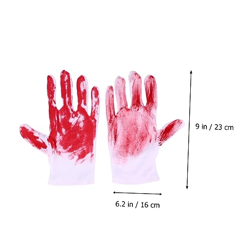 VICASKY 2paare Blutige Handschuhe Für Halloween Gruselige Deko-Props Für Spukhäuser Für Halloween-Partys Trick Treat Unisex von VICASKY