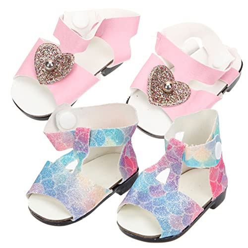 VICASKY 2 Paare Mini Puppenschuhe Kunststoff Sommer Schuhe für Puppen Verschleißfest Kleine für Puppenhaus Dekoration und Zubehör VICASKY 2 Paare Mini Puppenschuhe Kunststoff Sommer Schuhe für Puppen Verschleißfest Kleine für Puppenhaus Dekoration und Zubehör von VICASKY