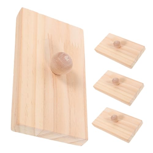 VICASKY 2 Paare Montessori Holz Sandblock Rhythmusspielzeug für Orff Percussion Instrument Robustes Lernspielzeug für Frühe Musikförderung und Rhythmusentwicklung von VICASKY