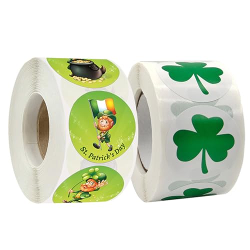 VICASKY 2 Rollen Irland-Aufkleber Aufkleber Aus Papier Aufkleber Zum Verpacken Abdichtende Aufkleber Verpackungssiegelaufkleber Runde Verpackungsaufkleber DIY Aufkleber PVC von VICASKY