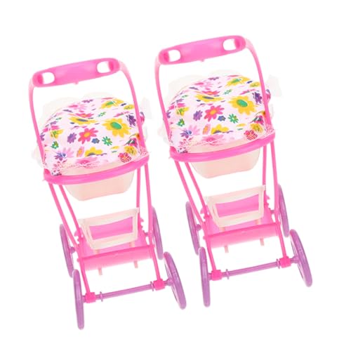 VICASKY Kleinkinderspielzeug-Set 2-teilig Babypuppen-Kinderwagen Spielzeug Miniatur-puppenwagen für Jungen und Mädchen von VICASKY