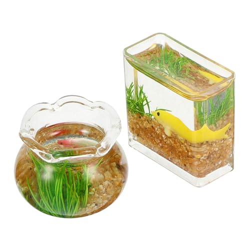 VICASKY Künstliche Aquarium-Dekoration 2-teiliges Miniatur-Aquarium-Modell Für Puppenhaus Maßstab 112 Wetterfestes Ornament Für Und Garten Zufällige Farbe VICASKY Künstliche Aquarium-Dekoration 2-teiliges Miniatur-Aquarium-Modell Für Puppenhaus Maßstab 112 Wetterfestes Ornament Für Und Garten Zufällige Farbe von VICASKY