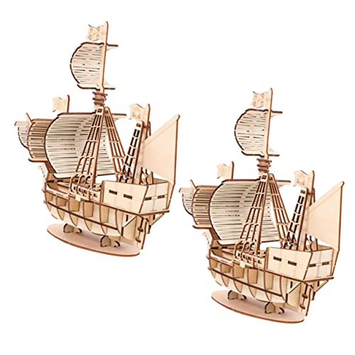 VICASKY 2 Sätze Bausteinspielzeug Zusammenbauen Handwerkliches Baumodell Schwimmendes Bootsspielzeug Puzzle- Segelbootmodell Kleines Segelboot Modell Khaki Holz VICASKY 2 Sätze Bausteinspielzeug Zusammenbauen Handwerkliches Baumodell Schwimmendes Bootsspielzeug Puzzle- Segelbootmodell Kleines Segelboot Modell Khaki Holz von VICASKY