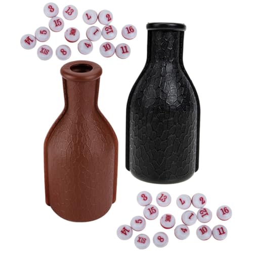 VICASKY 2 Sätze Billard Shaker Flaschen und Nummerierte Kunststoffwürfel Tragbares Billardzubehör für Snooker und Pool Leicht Langlebig für Zuhause und Partyspaß VICASKY 2 Sätze Billard Shaker Flaschen und Nummerierte Kunststoffwürfel Tragbares Billardzubehör für Snooker und Pool Leicht Langlebig für Zuhause und Partyspaß von VICASKY