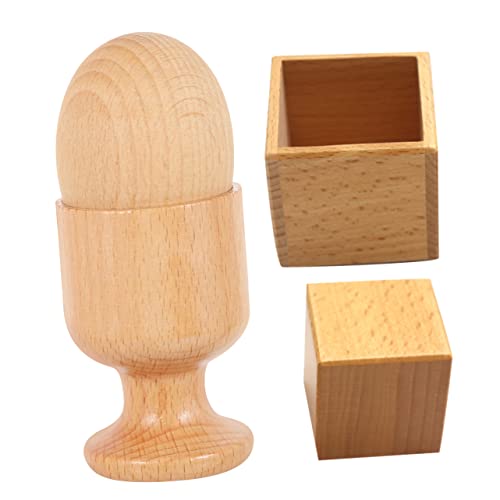 VICASKY 2sätze Montessori Hand-Auge-koordination Spielzeug Eierbecher Und Holzspielzeug Für Fördert Kreativität Und Interaktivität Für Frühe Entwicklung von VICASKY
