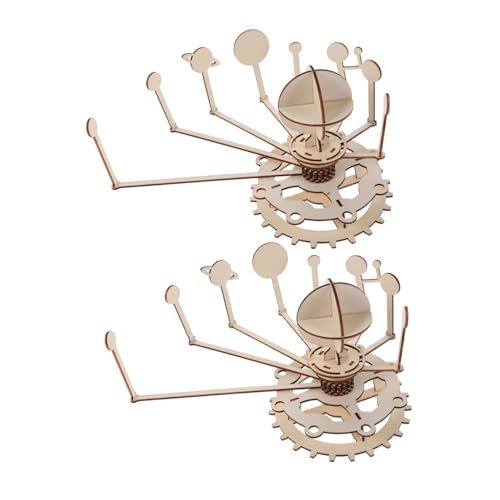 VICASKY 2 Sätze DIY Holz Solar System Modell Kit für Neun Planeten Puzzle Stem Lernspielzeug Wissenschaft Experiment für Schule und Zuhause von VICASKY
