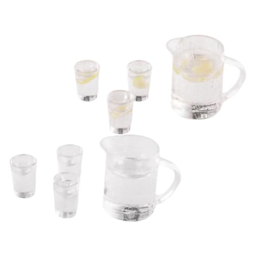 VICASKY Realistisches Miniatur-limonaden-wasserkocher-Set 8-teiliges Mini-wassertrinkset Für Miniatur-wohndekoration Und Puppenhauszubehör VICASKY Realistisches Miniatur-limonaden-wasserkocher-Set 8-teiliges Mini-wassertrinkset Für Miniatur-wohndekoration Und Puppenhauszubehör von VICASKY