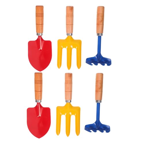 VICASKY 2 Sätze Gartenschaufel Bunt Ergonomisch Leichter Griff Kleines Gartenspielzeug für Mädchen und Jungen für Garten Schnee Freizeitspaß von VICASKY
