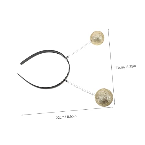 VICASKY 2 Sätze Glitzer Stirnband mit Mars antennen Leichtes Kostümzubehör für Damen Realistisches Design für Maskenbälle Partys und Verkleidungen Goldfarben VICASKY 2 Sätze Glitzer Stirnband mit Mars antennen Leichtes Kostümzubehör für Damen Realistisches Design für Maskenbälle Partys und Verkleidungen Goldfarben von VICASKY