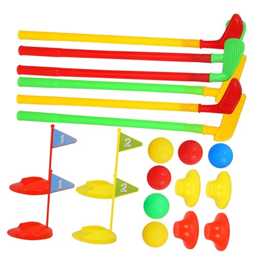 VICASKY 2 Sätze Golfclubs Outdoor draußen Sportanzug golfschlägersätze Golfspielzeug aus Kunststoff für Bildungsspielzeug Plastik Colorful von VICASKY