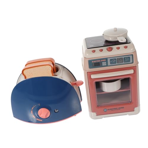 VICASKY 2 Sätze Kochspielzeug für Teiliges Mini Ofen und Toaster für Kreative Rollenspiele der Spielküche Fördert Geschick Farberkennung für Jahren von VICASKY