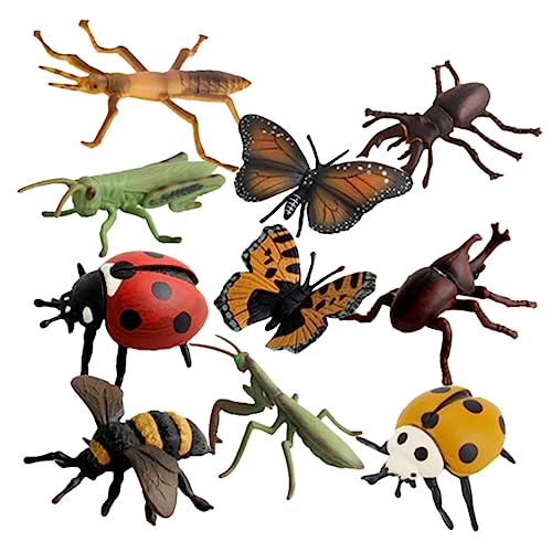 VICASKY 2 Sätze Kognitives Modell Von Insekten Spielzeug Gefälschte Fehler Kognitive Stütze des Insekts Insektenerkennungsstütze Simulation Insektenmodell Kind Schmücken Tier PVC von VICASKY