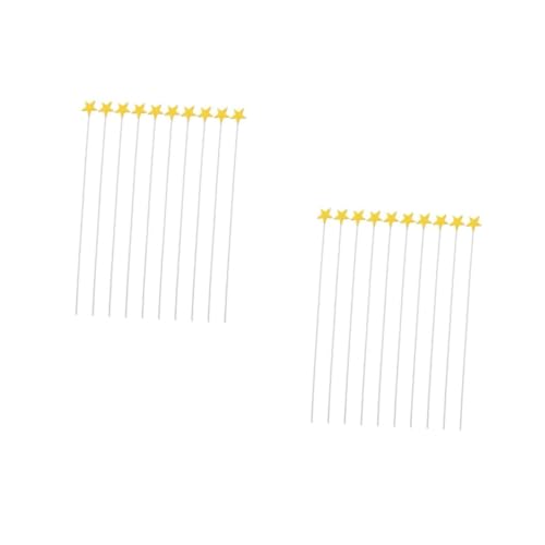 VICASKY 2 Sätze Kuchendekoration Kuchen Dekoration Tortendekoration Shower Dekoration Sternen Kuchen Deko Mondkuchen Goldene Cupcake-topper Schaum Yellow 100 Stück * 2 von VICASKY