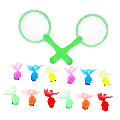 VICASKY 2 Sätze Kunstfischen Lebendige Goldfisch Aquarium Dekoration für Fischen und für Pool und Angelspiele Zufällige Farbe von VICASKY