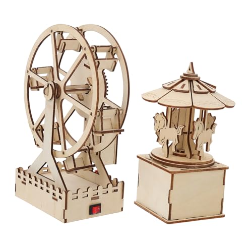 VICASKY 2 Sätze Mechanisches Puzzle Lernspielzeug Kognitives Kindererkennungsspielzeug Puzzlespielzeug Intellektuelles Puzzle Intellektuelles Puzzlespielzeug DIY Beige Holz von VICASKY