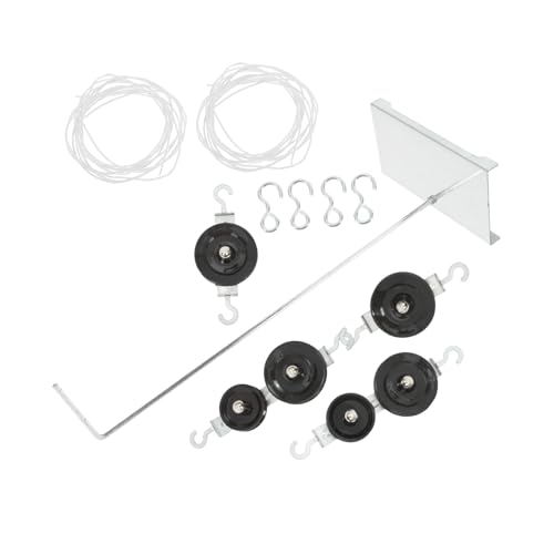 VICASKY 2 Sätze Metall Schulversuchsgestell mit Einzel und Doppelrolle Stabiles Physik Pulley System für Mechanische Experimente Metallhalterung Geeignet für Oberschulunterricht von VICASKY