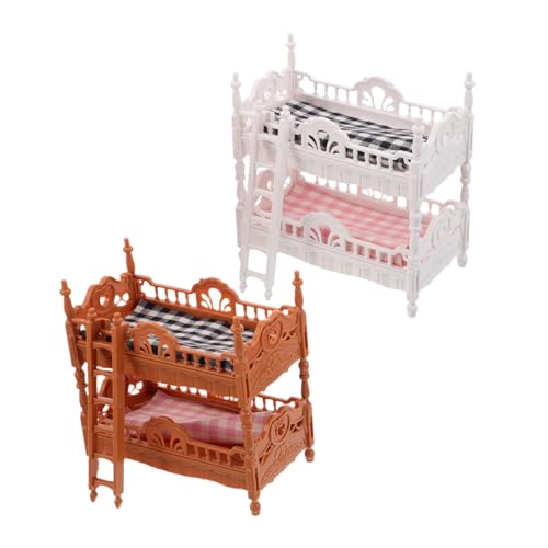 VICASKY 2 Sätze Miniatur Puppen Etagenbett Buntes Schlafzimmer Puppenhaus Möbel Robustes Kunststoff Stoff Detailgetreu Für Kreatives Rollenspiel Und Puppenhaus Dekoration VICASKY 2 Sätze Miniatur Puppen Etagenbett Buntes Schlafzimmer Puppenhaus Möbel Robustes Kunststoff Stoff Detailgetreu Für Kreatives Rollenspiel Und Puppenhaus Dekoration von VICASKY
