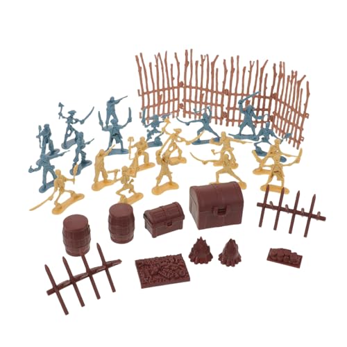 VICASKY 2 Sätze Piraten Soldaten Figuren Spielset Mittelalterliche Kunststoff Spielfiguren mit Zubehörteilen Kreatives Piratenthema für Fantasievolles Geburtstagsfeiern und Sammler von VICASKY