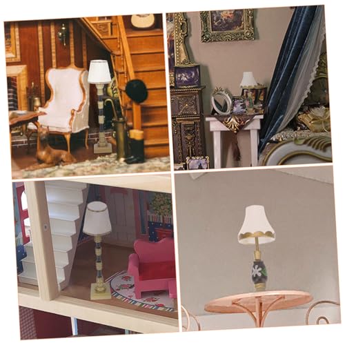 VICASKY 2 Sätze Puppenhaus Dekoration Vintage Miniatur Lampe für Sandtisch und Puppenstube von VICASKY