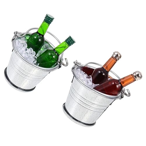 VICASKY Puppenhauszubehör Mini-Bierflaschen Eimer Für Miniatur-hausdekorationen von VICASKY