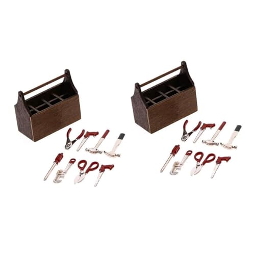 VICASKY 2 Sätze Puppenhaus-werkzeugkasten Miniatur Mini- -werkzeugkasten-Handwerk Mini- -Toolbox-Modell Mini-Familien-Toolbox-schmuck Mini-szenen-Matching-Modell Brown Holz VICASKY 2 Sätze Puppenhaus-werkzeugkasten Miniatur Mini- -werkzeugkasten-Handwerk Mini- -Toolbox-Modell Mini-Familien-Toolbox-schmuck Mini-szenen-Matching-Modell Brown Holz von VICASKY
