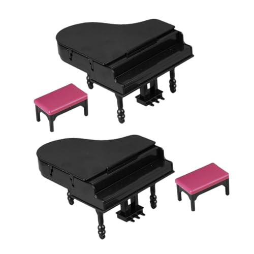 VICASKY 2 Sätze Teiliges Puppenhaus Klavier mit Hocker Stilvolle Musikinstrumente für Wohnkultur Partygeschenke und Reisen für Miniatur Landschaften VICASKY 2 Sätze Teiliges Puppenhaus Klavier mit Hocker Stilvolle Musikinstrumente für Wohnkultur Partygeschenke und Reisen für Miniatur Landschaften von VICASKY