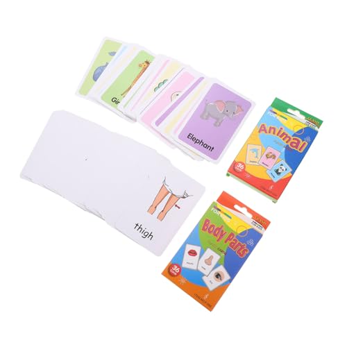 VICASKY 2 Sätze Vorschul Flashcards für Kleinkinder Teiliges Lernspielzeug mit Glanz Oberfläche Kognitive Lernkarten für Tiere und Körperteile Sicher und Augenfreundlich für Junge Mädchen VICASKY 2 Sätze Vorschul Flashcards für Kleinkinder Teiliges Lernspielzeug mit Glanz Oberfläche Kognitive Lernkarten für Tiere und Körperteile Sicher und Augenfreundlich für Junge Mädchen von VICASKY