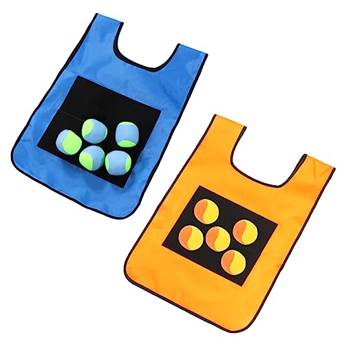 VICASKY 2 Sätze klebriger Jersey Schläger stachelig Spiele werfen Spaß Toys klebriges Ballwurfspiel Outdoor-Bälle für Hüpfbälle für klebrige Bälle Schwamm von VICASKY