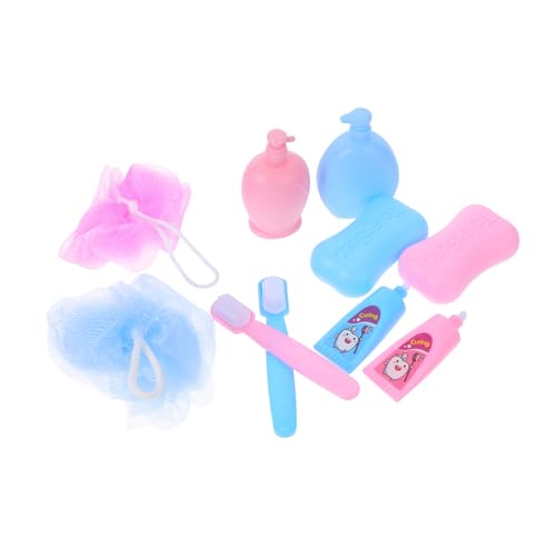VICASKY 2 Satz Doll Badezimmer Set mit Zahnbürste und Becher für Puppenhaus Zubehör und Spaß Teiliges Set und Sicher und Realistisch für Kreatives Rollenspiel von VICASKY