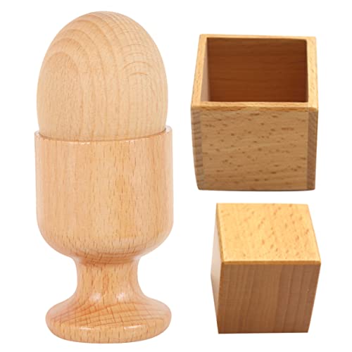 VICASKY Hand-Auge-koordination Becher- Und Blockspielzeug-Set Frühes Lernspielzeug Aus Holz Für Jungen Und Mädchen von VICASKY