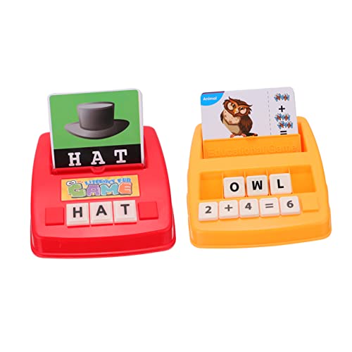 VICASKY 2 Sets Denkspiel Kinderspielzeug Frühlernspielzeug Alphabet Karten Spielzeugkarten Spielmaschine Englische Wortmaschine Buchstabenspielzeug Passende Buchstabenkarten von VICASKY
