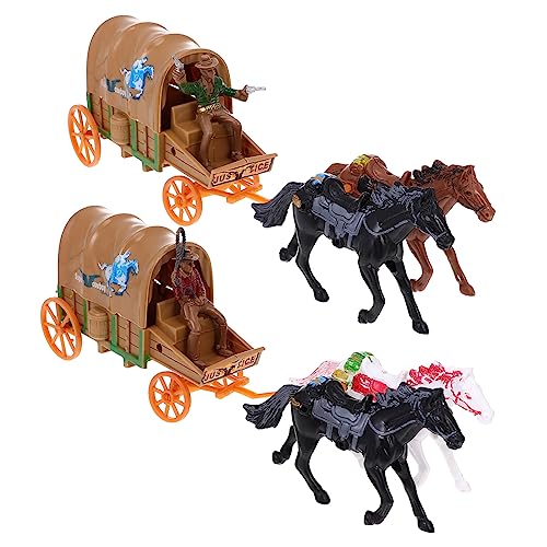 VICASKY 2 Sets Kutschen Mit Kutschen Modell Und Figuren Western Cowboy Deko Für Zuhause Tischdeko Sammlerstücke VICASKY 2 Sets Kutschen Mit Kutschen Modell Und Figuren Western Cowboy Deko Für Zuhause Tischdeko Sammlerstücke von VICASKY