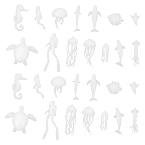 VICASKY Set Mit 14 Füllern Für Epoxidguss in Form Von Mini-meerestieren 2 Sets in 1 Für Kreative Projekte von VICASKY
