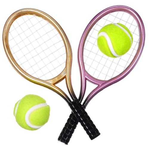 VICASKY Tennisschläger Für Puppenhäuser – Mini-tennisset Mit Tennisschläger-Spielzeug Für Kinder Für Zubehör Und Dekoration Im Mini- von VICASKY