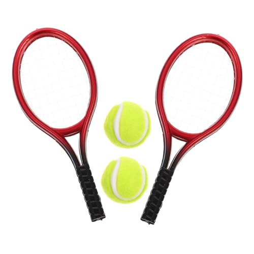 VICASKY 2 Sets Mini-tennisschläger-Set Spielzeug-tennisschläger Für Puppenhaus Dekoratives Miniatur-sportzubehör VICASKY 2 Sets Mini-tennisschläger-Set Spielzeug-tennisschläger Für Puppenhaus Dekoratives Miniatur-sportzubehör von VICASKY
