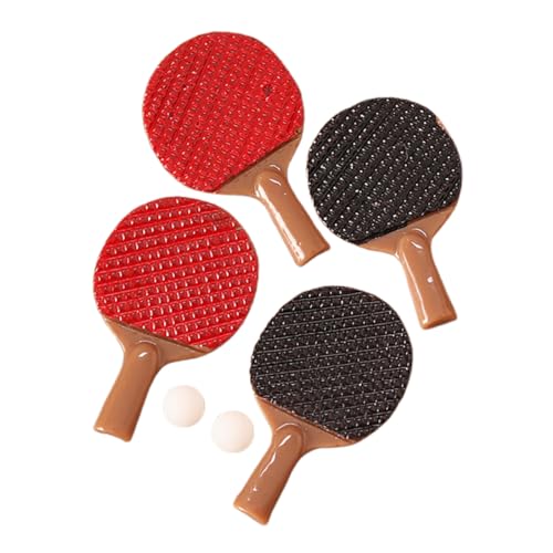 VICASKY 2 Sets Mini-Tischtennis-Set Für Puppenhaus, Maßstab 1:12, Schläger Und Bälle, Mini- -sportornamente Für Miniatur-hausdekorationen VICASKY 2 Sets Mini-Tischtennis-Set Für Puppenhaus, Maßstab 1:12, Schläger Und Bälle, Mini- -sportornamente Für Miniatur-hausdekorationen von VICASKY