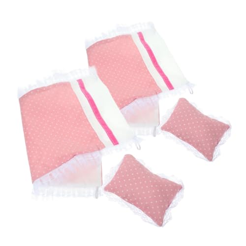 VICASKY Puppenhaus Kit 2 Pack Puppe Quilt Bettlaken Kissen Set Miniatur Bett Lieferungen für Mädchen VICASKY Puppenhaus Kit 2 Pack Puppe Quilt Bettlaken Kissen Set Miniatur Bett Lieferungen für Mädchen von VICASKY