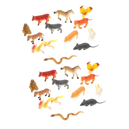 VICASKY 2 Sets Tiermodell Das Tier Kuscheltiere Für Mini Kinderspielzeug Mini Plüschtiere Tiere Erkenntnisspielzeug Simulation Tiermodelle Lebensechte Tiermodelle Kunststoff von VICASKY