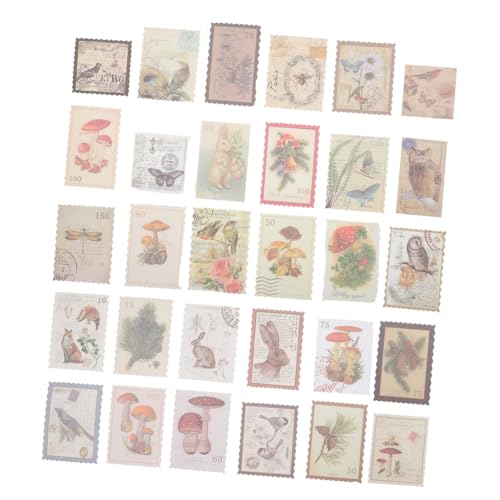 VICASKY 2 Sets Vintage Stempelaufkleber Kreative Aufkleber Handkonto Aufkleber Kunstwerk Aufkleber DIY Aufkleber Bastelaufkleber Dekorative Aufkleber Scrapbooking Verzierungsaufkleber von VICASKY