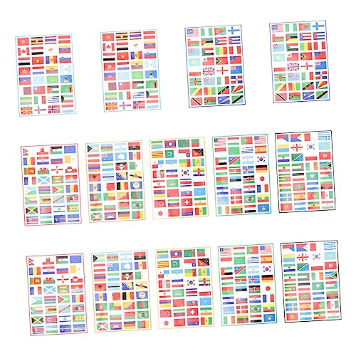 VICASKY Stickerbuch Mit Flaggen Der Welt 2 Sets Flaggenaufkleber Fußball-anfeuerungsaufkleber Dekorative Gesichtsaufkleber Für Partys von VICASKY