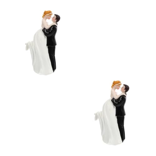 VICASKY 2 Stck. Hochzeitstortenaufsatz Brautpaar Resin Personalisierte Tortendeko Lebensechte Figuren Starke Dekoration für Hochzeitsfeier Festlicher Cake Topper für Unvergessliche Fotos von VICASKY