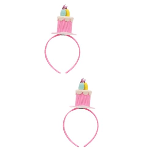 VICASKY 2 Stck. Kindergeburtstag Haarband Samt Kerzenkopfstück Süßes Stirnband für Mädchen und Jungen Dekoratives Haar Accessoire für Festliche Party und Geburtstagsspiele von VICASKY