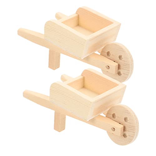 VICASKY 2 Stck. Mini Holz Schubkarren Modell für Puppenhaus Miniatur Deko Wagen für Garten und Innenräume für Kreative Wohnaccessoires VICASKY 2 Stck. Mini Holz Schubkarren Modell für Puppenhaus Miniatur Deko Wagen für Garten und Innenräume für Kreative Wohnaccessoires von VICASKY