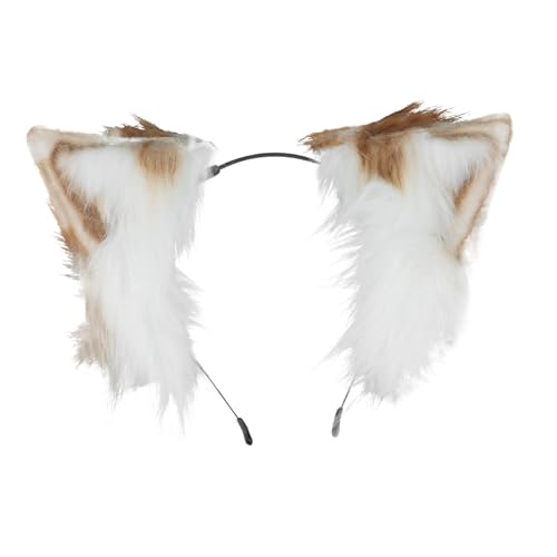 VICASKY 2 Stck. Plüsch Tierohren Haarreif Cosplay Haarband Biegsames Festival Haarschmuck für Party Dekoratives Accessoire mit Flauschigem Design Niedlich und Auffällig für Kostüm und von VICASKY