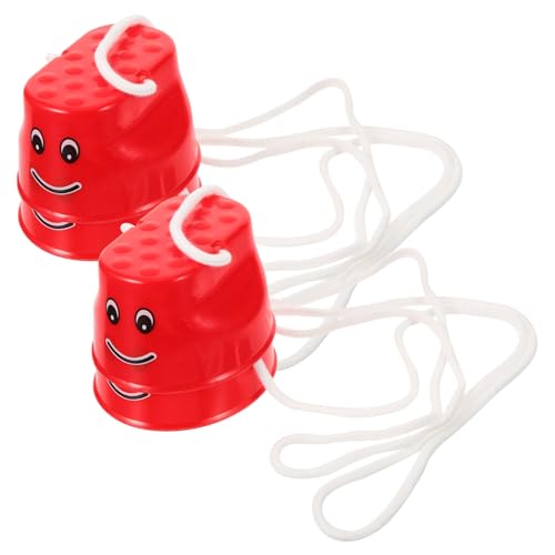 VICASKY 2 Stelzen Spielzeug Für Draußen Outdoor-spielset Trainingsspielzeug Kindergartenspielzeug Requisiten Für Outdoor-Spiele Spiel Requisiten Kinderspielzeug Plastik Rot von VICASKY