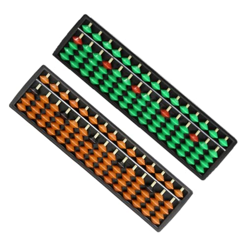 VICASKY 2 Stück 15 Datei Abakus Pädagogischer Arithmetischer Abakus Multifunktionaler Abakus Für Tragbarer Kleiner Abakus Simulation Abakus Tragbarer Abakus Für Green Plastik von VICASKY