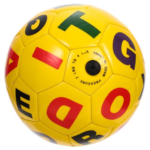VICASKY 2 Stück Aufblasbarer Kinderfußball aus Verschleißfestem PVC mit Buchstabenaufdruck für Kleinkinder Fördert Fingerfertigkeit und Spielerisches Englischlernen Outdoor und Indoor VICASKY 2 Stück Aufblasbarer Kinderfußball aus Verschleißfestem PVC mit Buchstabenaufdruck für Kleinkinder Fördert Fingerfertigkeit und Spielerisches Englischlernen Outdoor und Indoor von VICASKY